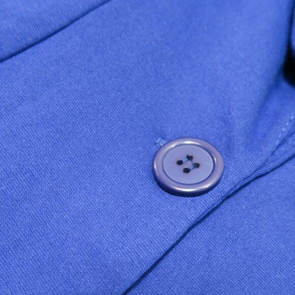 Royal Blue Shoulder Pad Double Notch Lapel Peplum Blazer Sz S Hybrid & Company - Picture 5 of 12